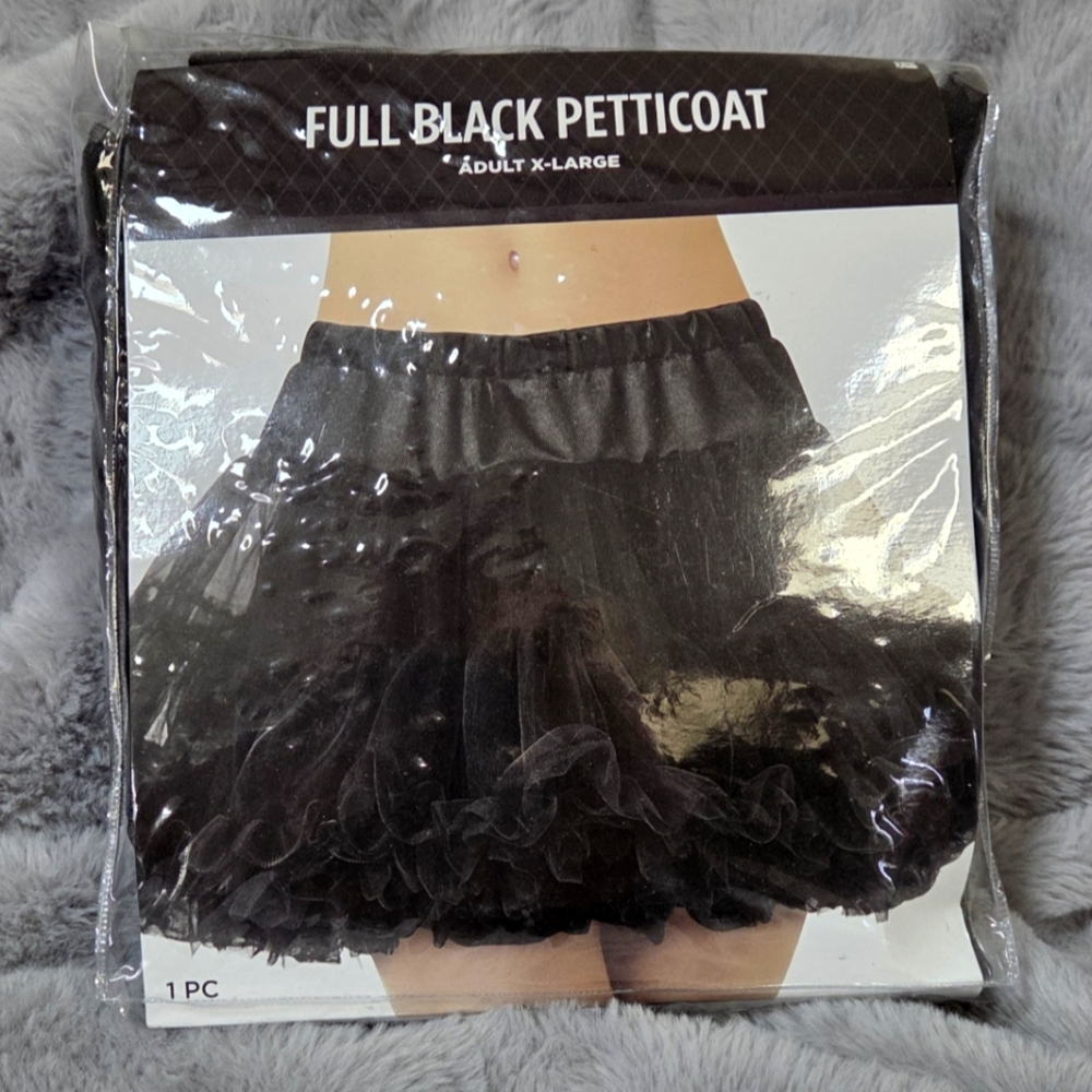 Full, Black Petticoat In Adult XL